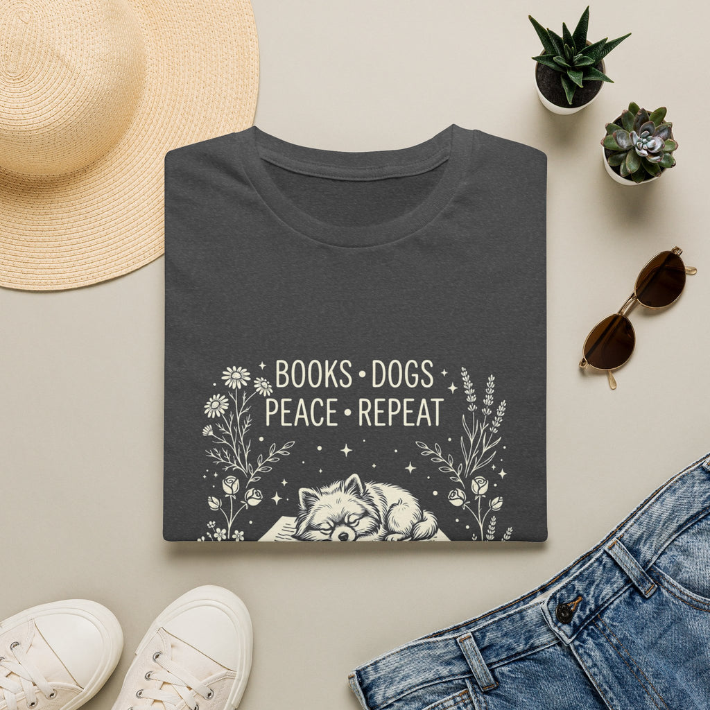 BooksDogsPeaceRepeat T-shirt